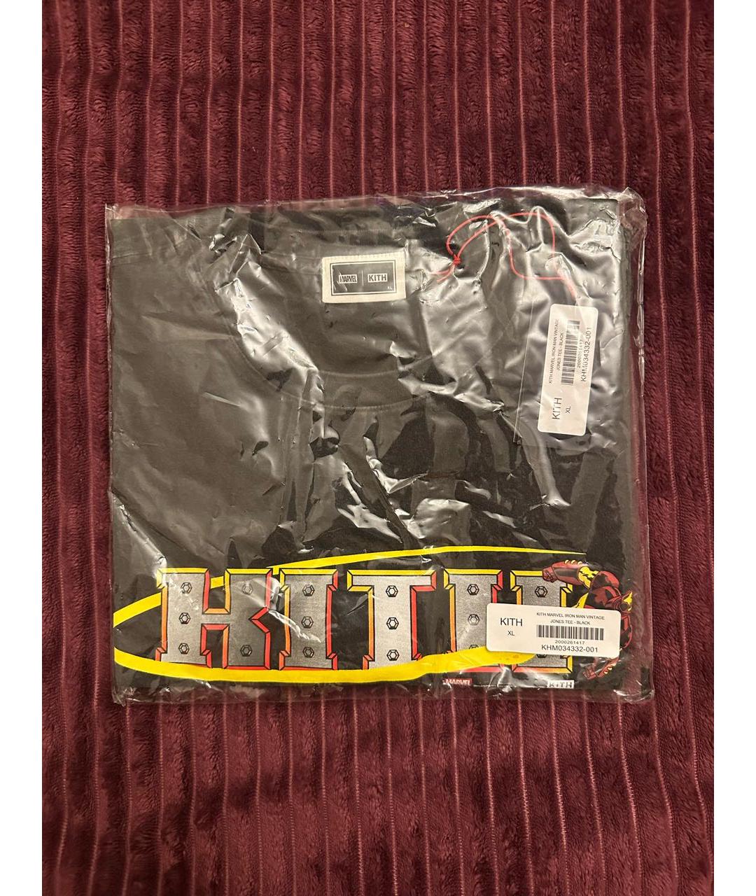 KITH Черная хлопковая футболка, фото 2