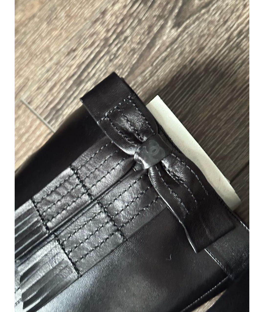 CHANEL Черные кожаные сапоги, фото 5