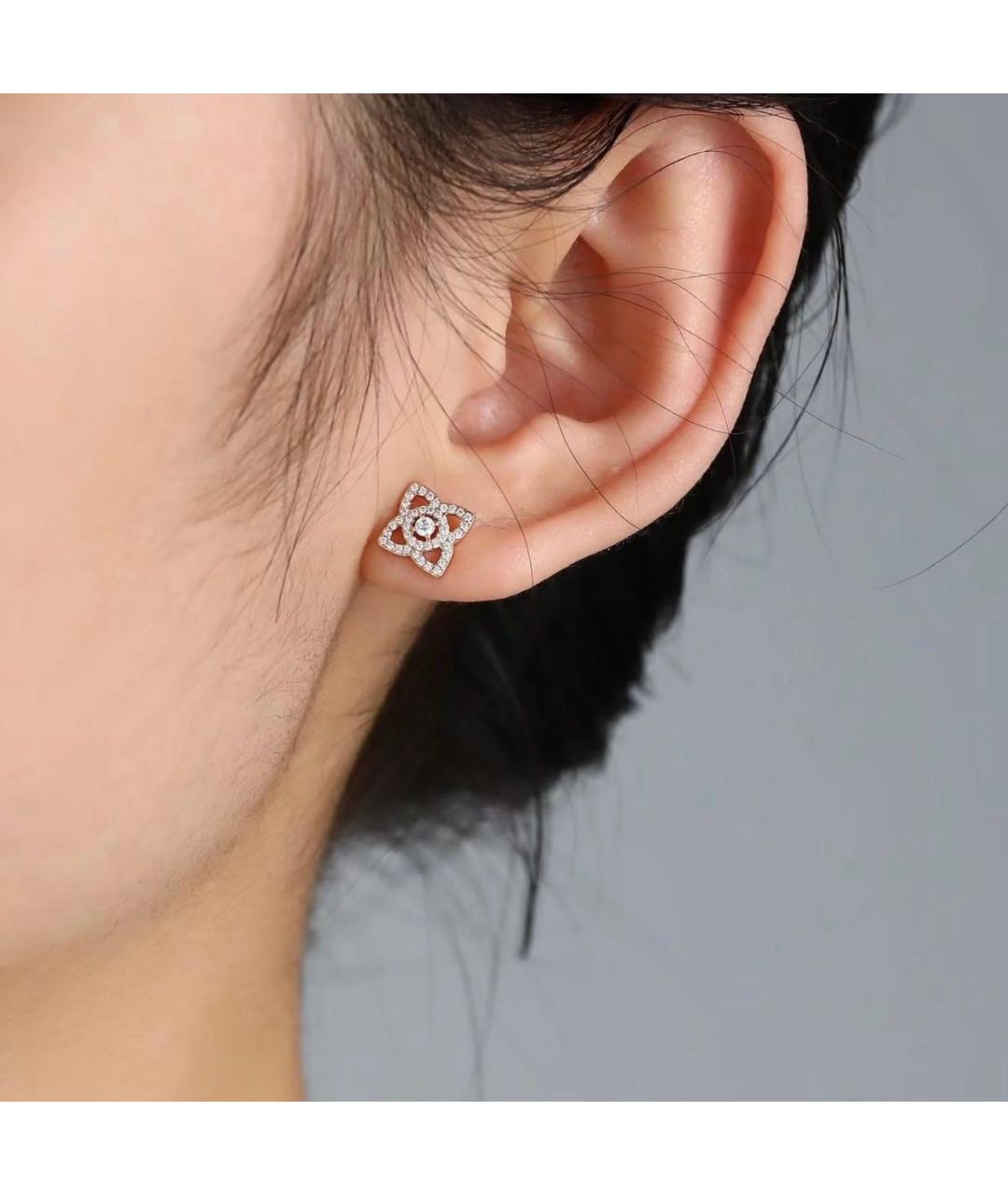 DE BEERS Белые серьги из белого золота, фото 8