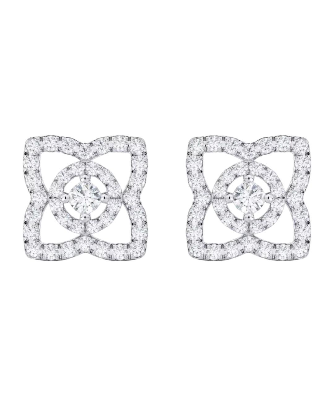 DE BEERS Белые серьги из белого золота, фото 1