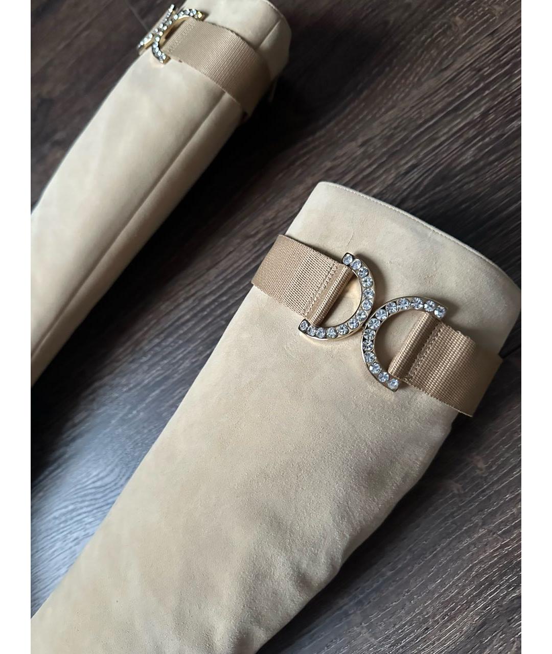 CASADEI Бежевые замшевые сапоги, фото 4