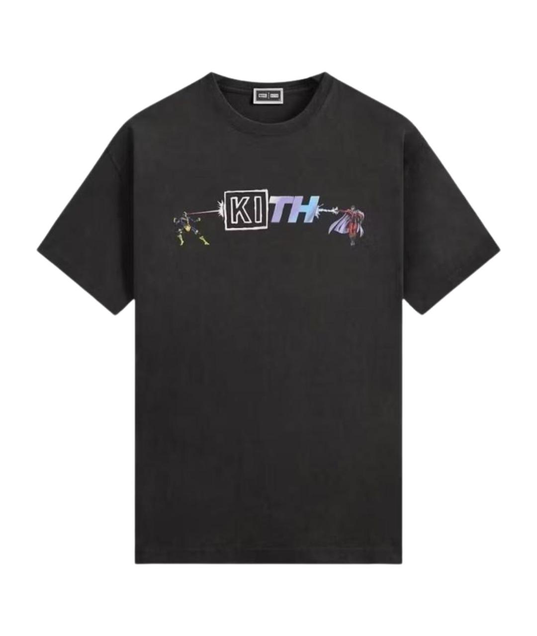 KITH Черная хлопковая футболка, фото 1