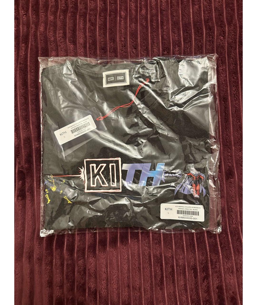 KITH Черная хлопковая футболка, фото 2