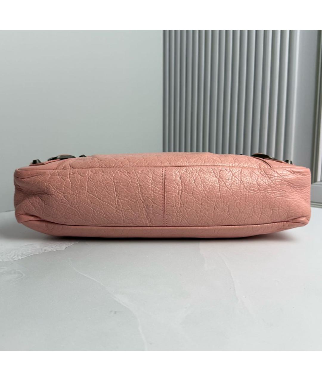 BALENCIAGA Бежевая кожаная сумка с короткими ручками, фото 3