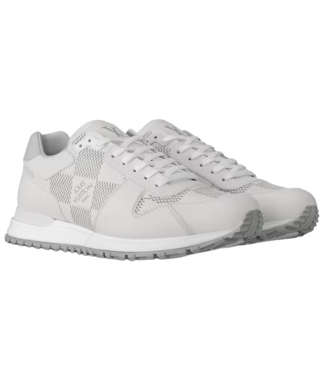 LOUIS VUITTON Белые кожаные низкие кроссовки / кеды, фото 4