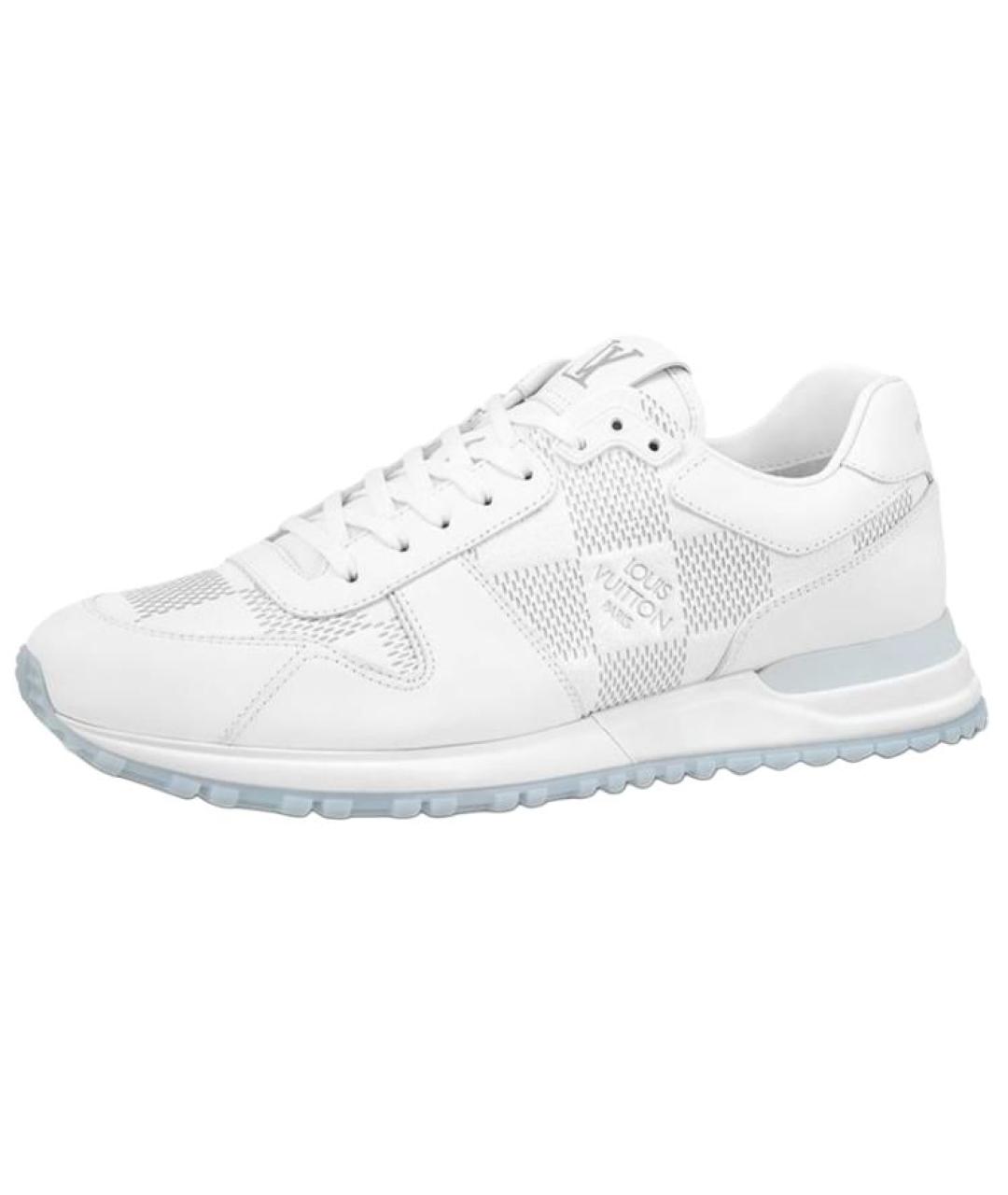 LOUIS VUITTON Белые кожаные низкие кроссовки / кеды, фото 2