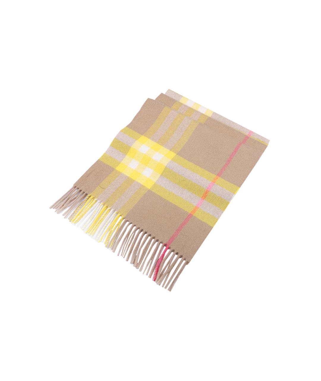 BURBERRY Бежевый шарф, фото 3