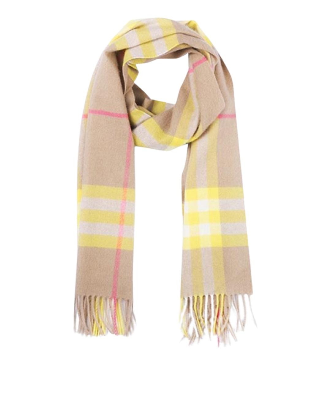 BURBERRY Бежевый шарф, фото 1