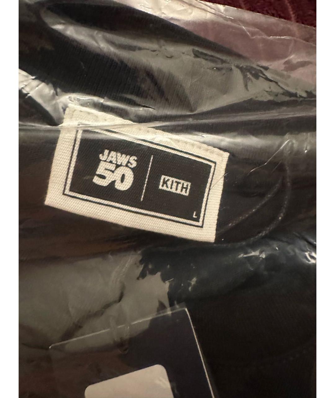 KITH Черная хлопковая футболка, фото 5