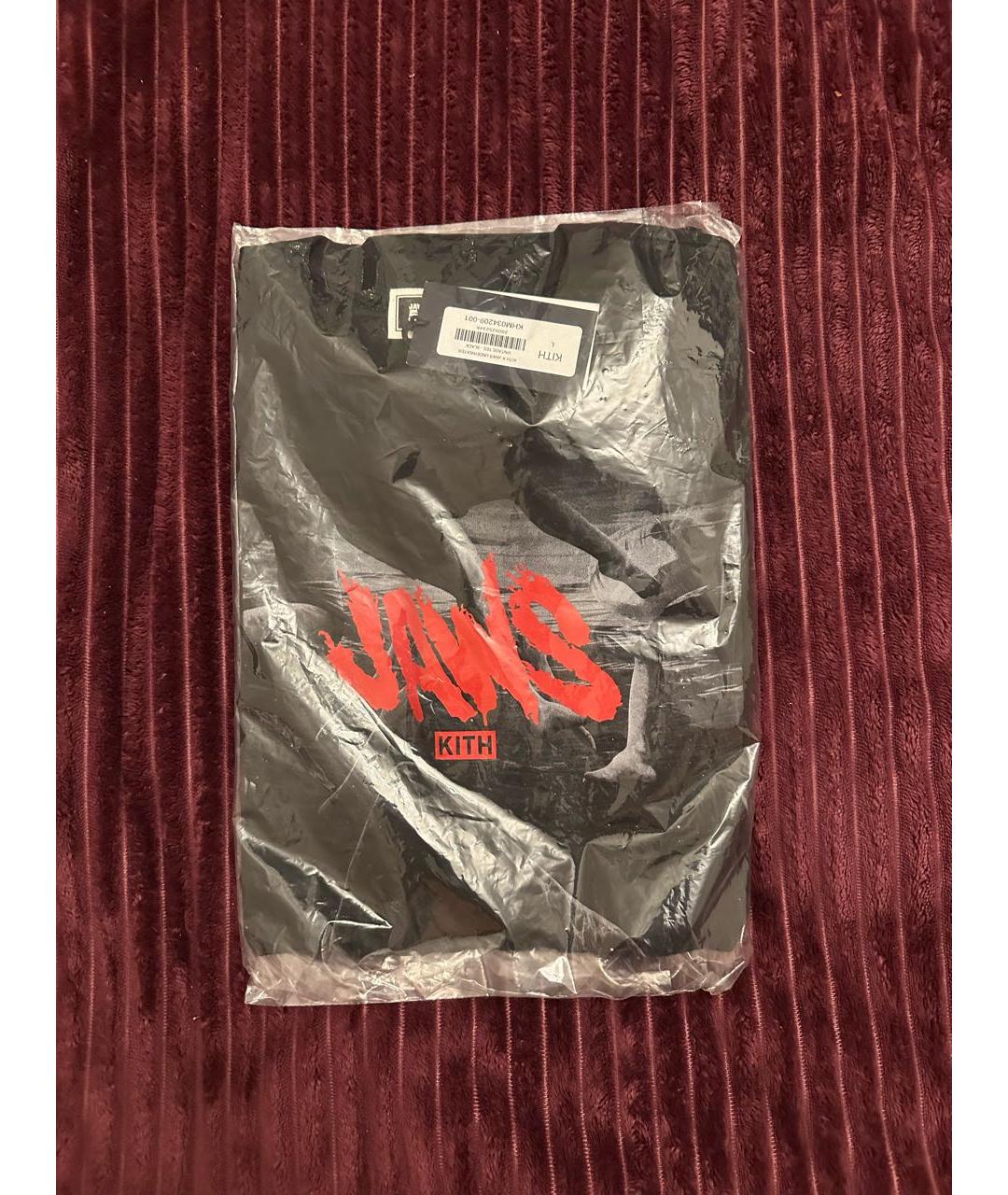 KITH Черная хлопковая футболка, фото 3