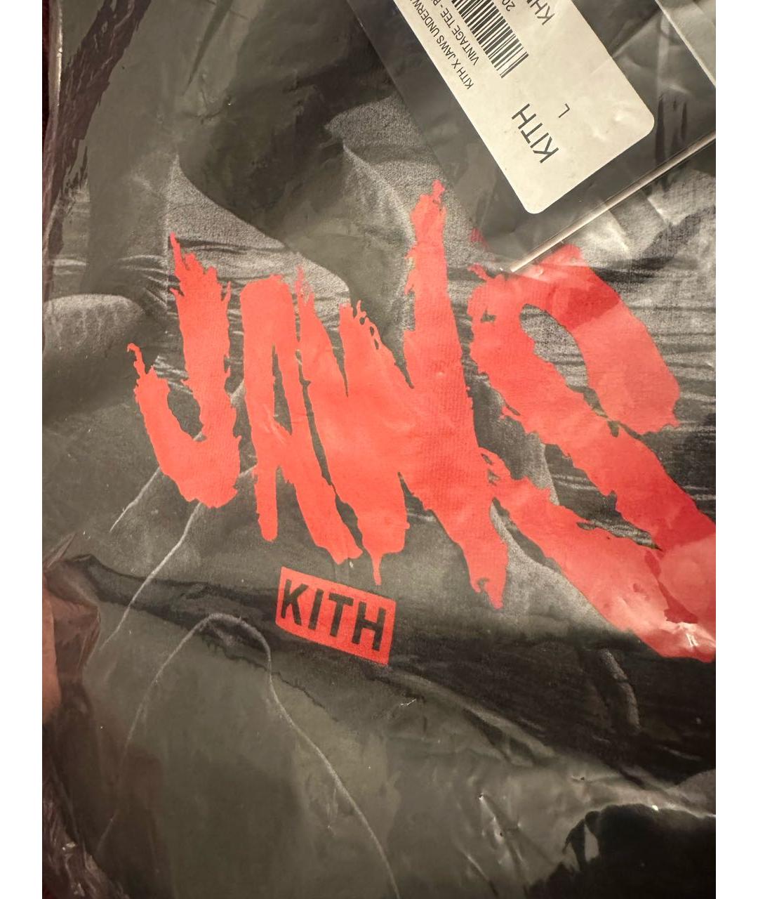 KITH Черная хлопковая футболка, фото 6