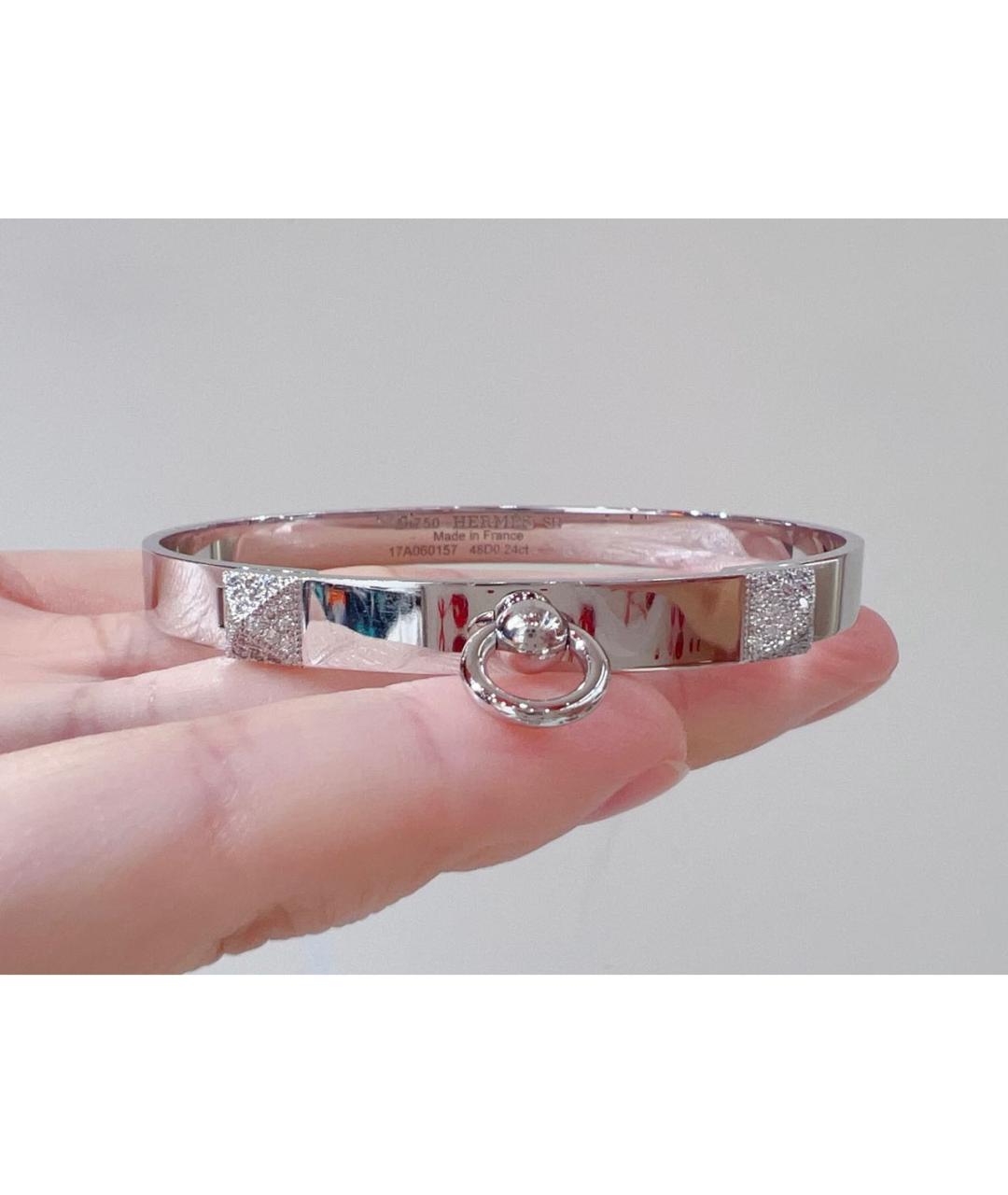 HERMES Белый браслет из белого золота, фото 2
