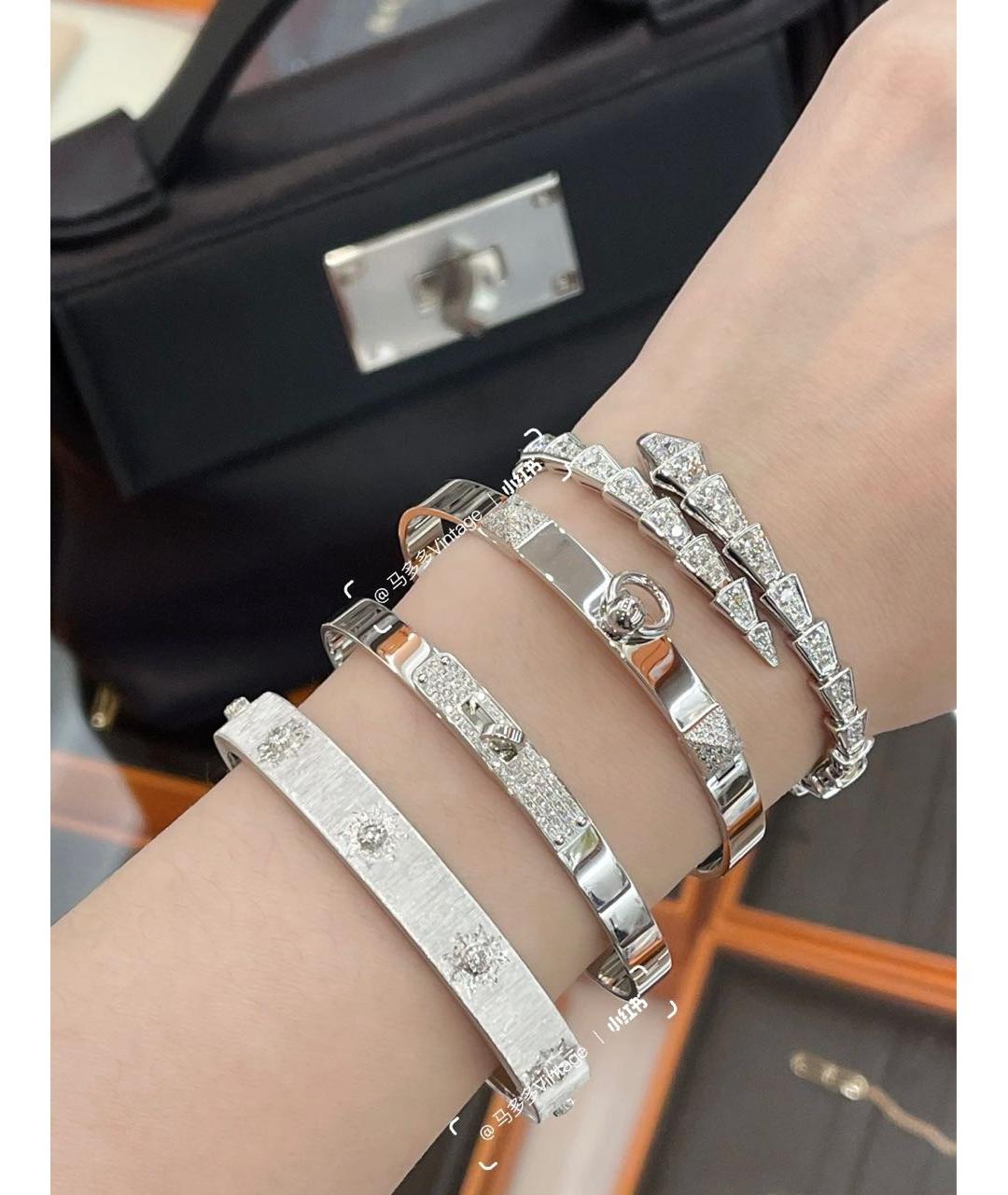 HERMES Белый браслет из белого золота, фото 8