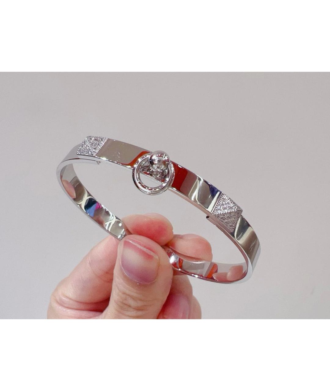 HERMES Белый браслет из белого золота, фото 5