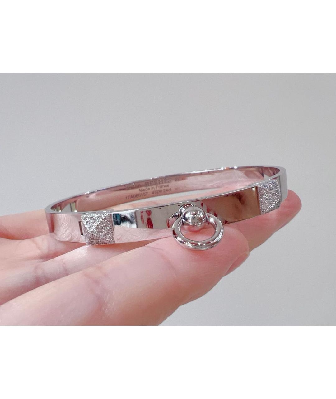 HERMES Белый браслет из белого золота, фото 3