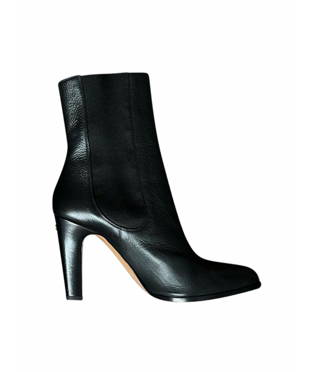 CHANEL Черные кожаные ботильоны, фото 1