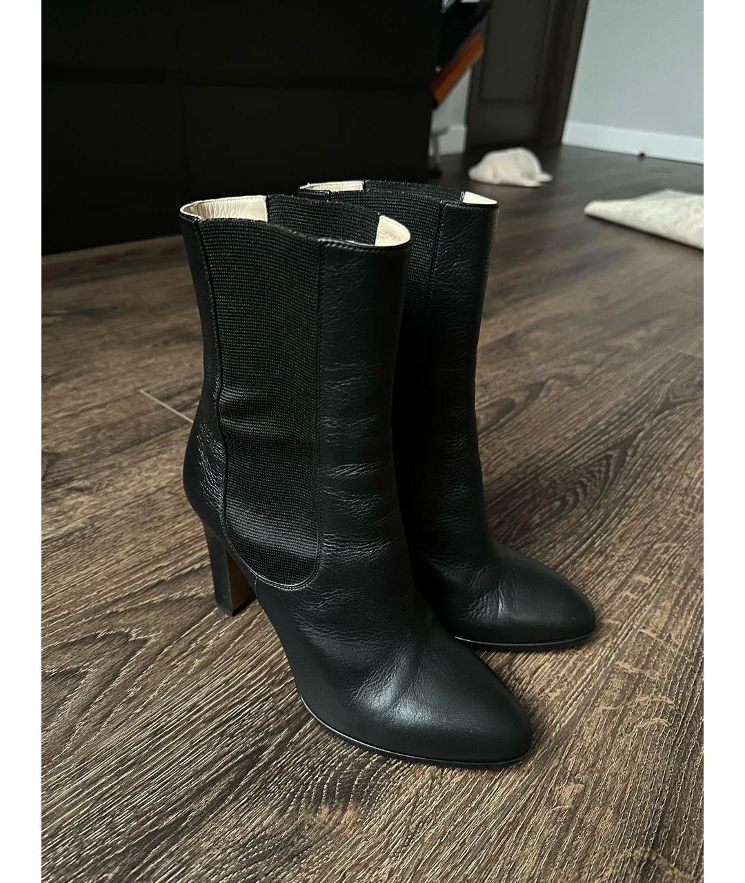 CHANEL Черные кожаные ботильоны, фото 3