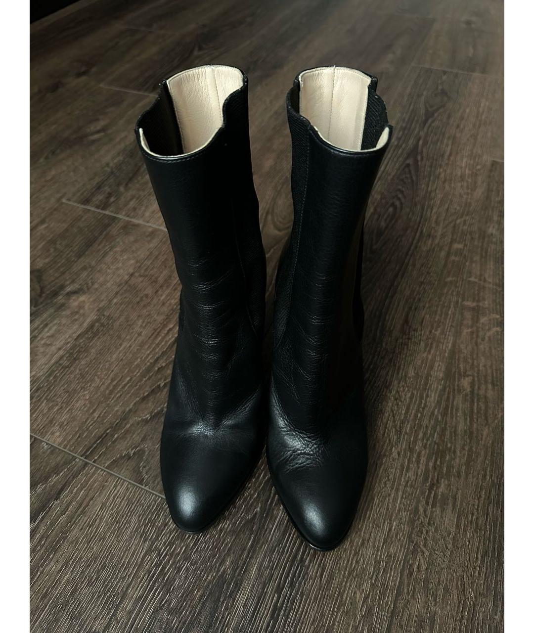 CHANEL Черные кожаные ботильоны, фото 2
