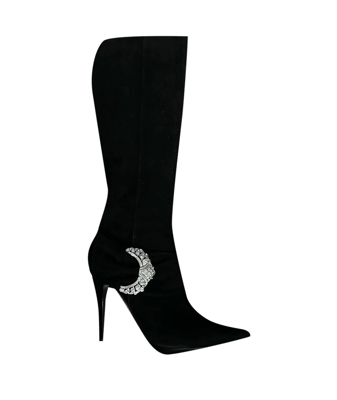 CASADEI Черные замшевые ботфорты, фото 1