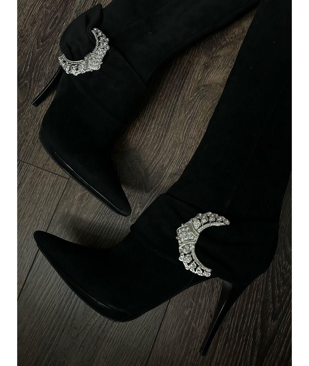 CASADEI Черные замшевые ботфорты, фото 3