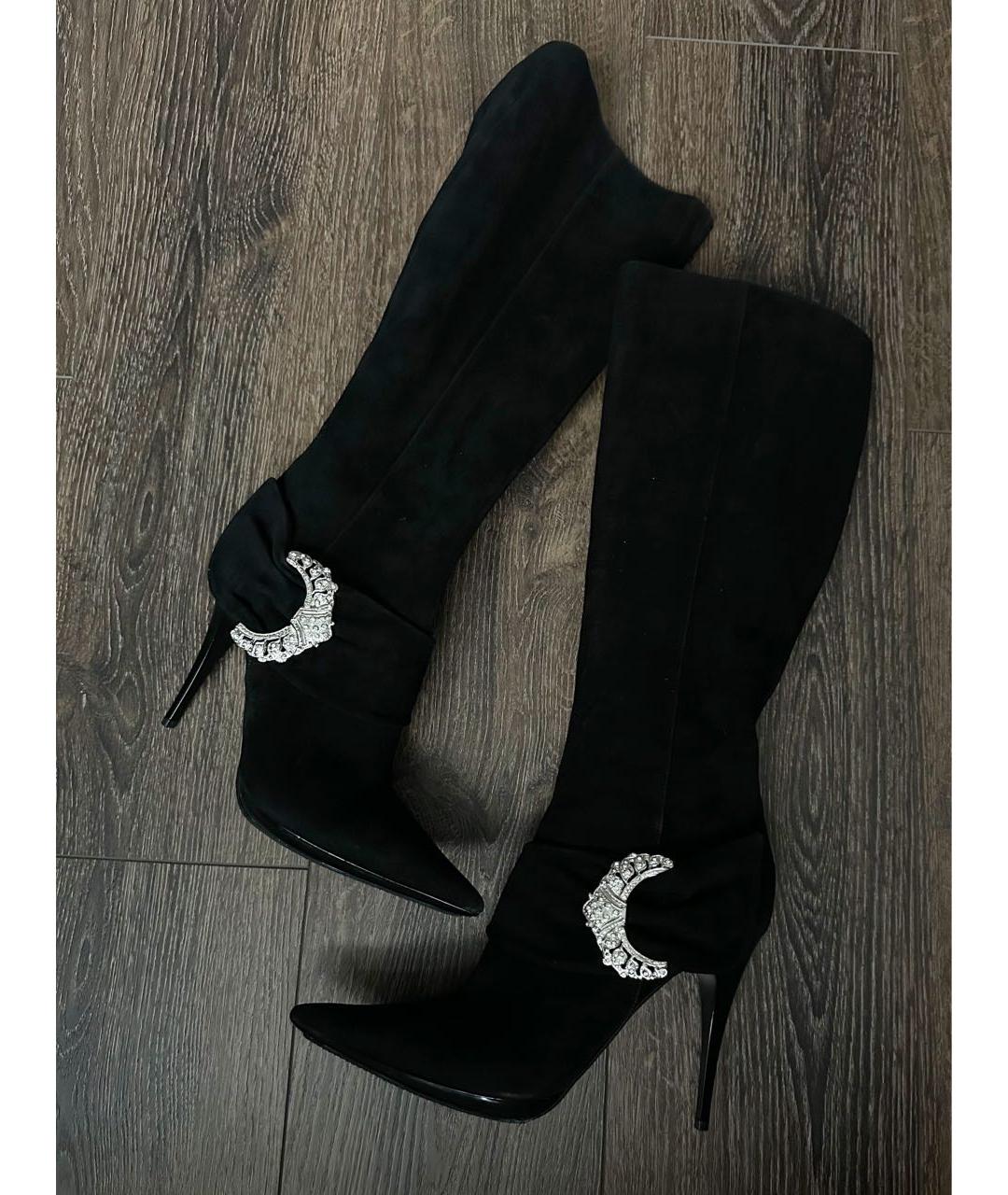 CASADEI Черные замшевые ботфорты, фото 6