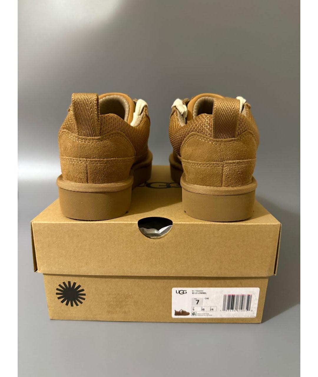 UGG AUSTRALIA Коричневые замшевые кроссовки, фото 4