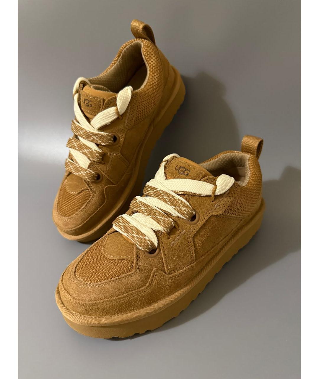 UGG AUSTRALIA Коричневые замшевые кроссовки, фото 3