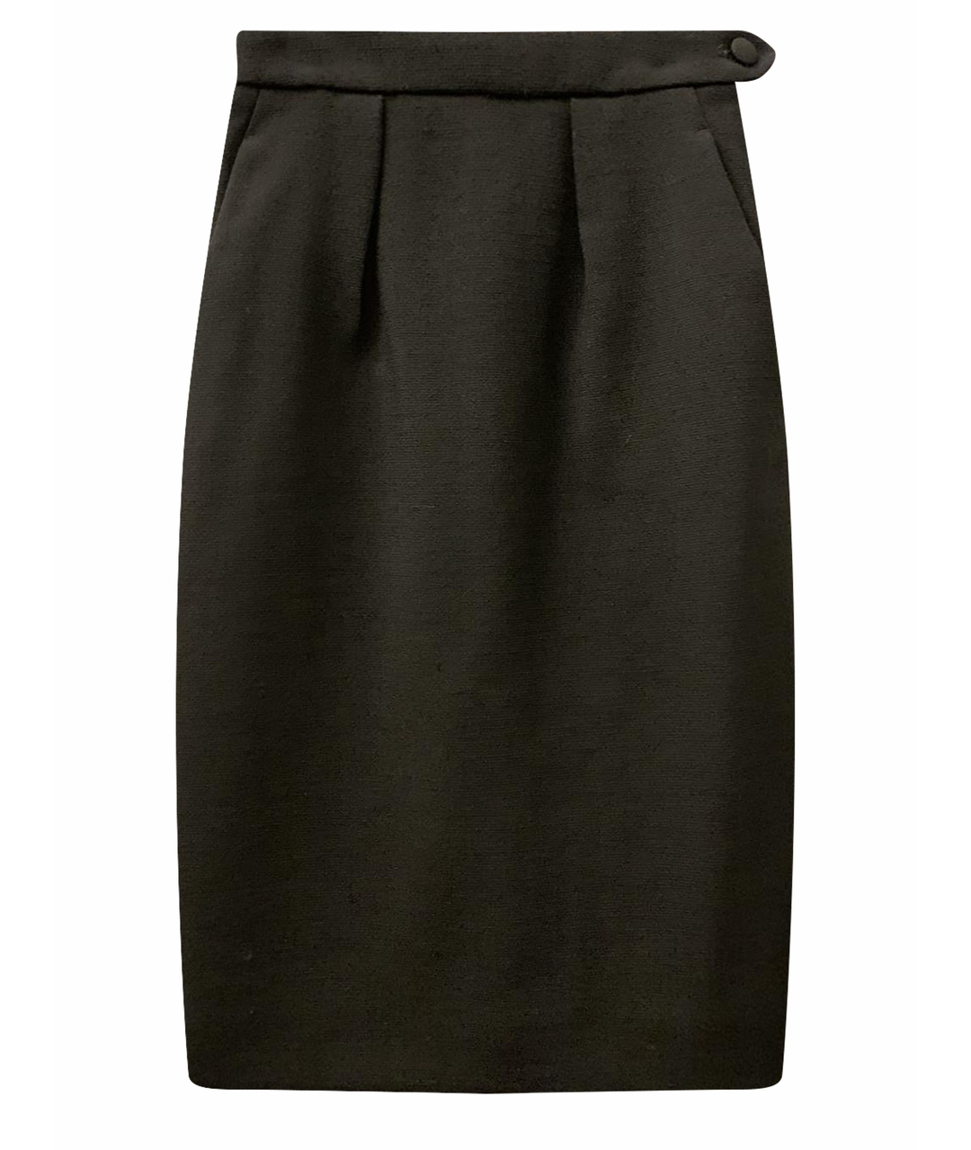 SAINT LAURENT Черная шерстяная юбка миди, фото 1
