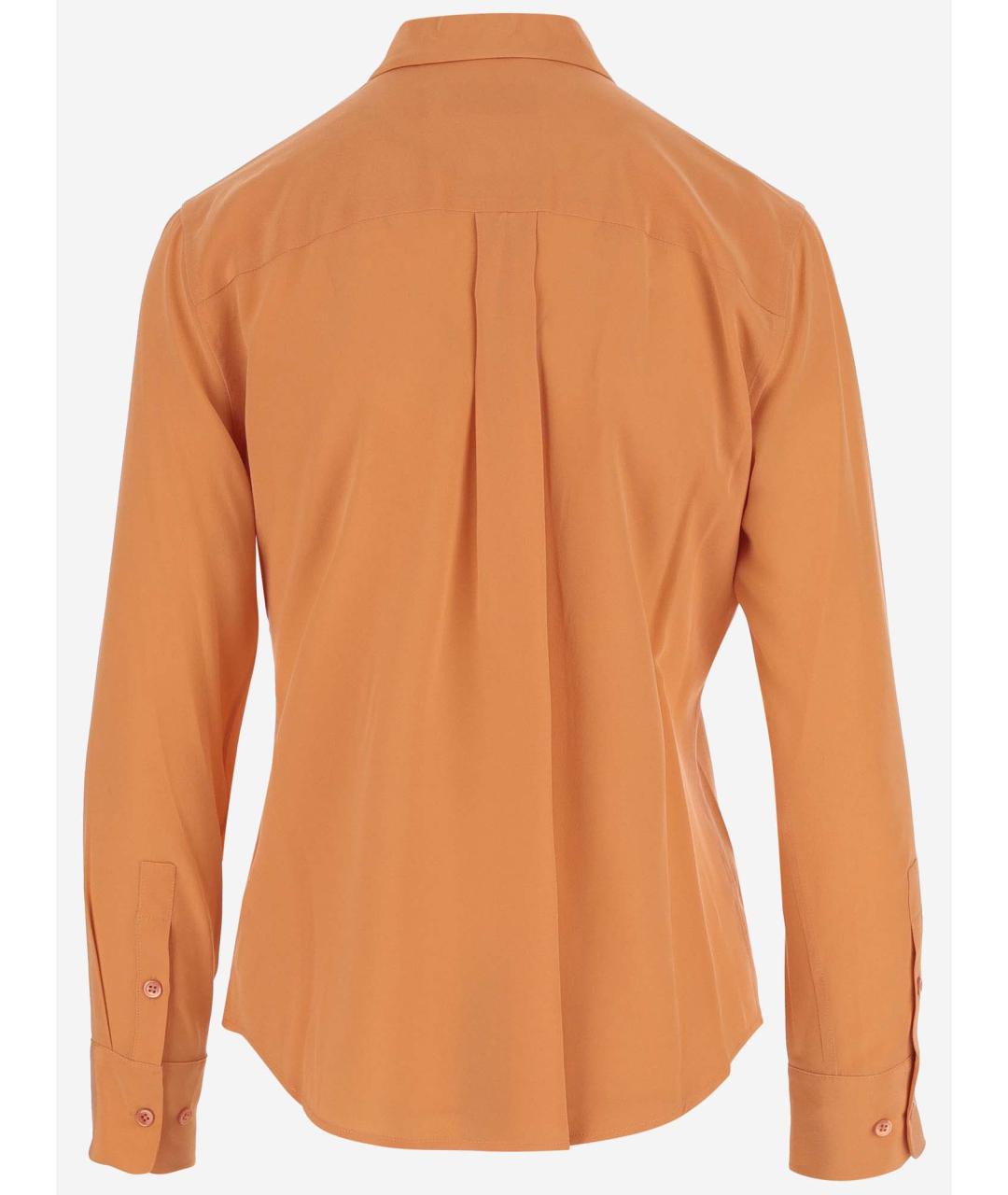 EQUIPMENT Оранжевая шелковая рубашка, фото 2