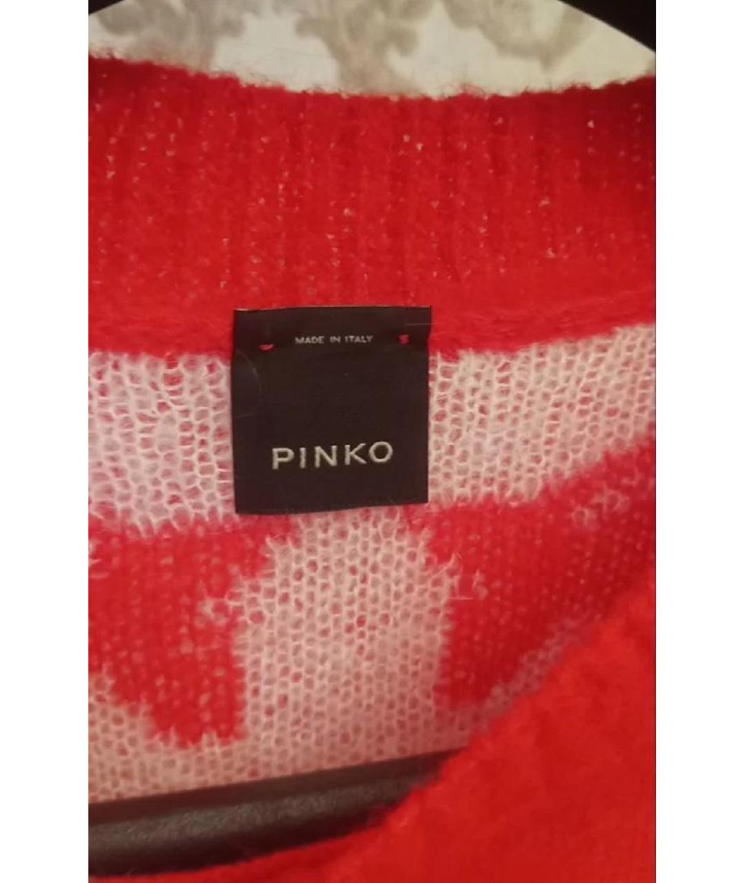 PINKO Красный шерстяной джемпер / свитер, фото 3