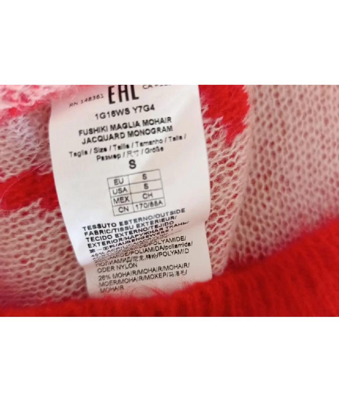 PINKO Красный шерстяной джемпер / свитер, фото 4