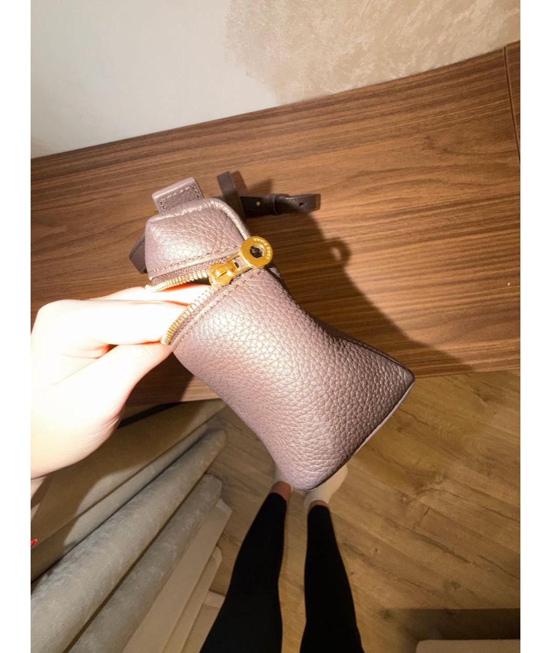 LORO PIANA Коричневая кожаная сумка через плечо, фото 5