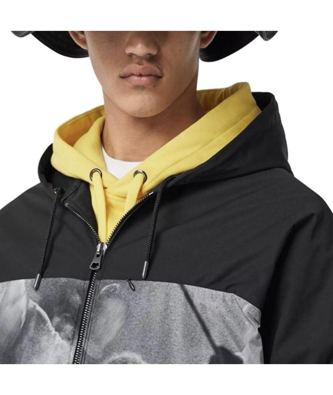 BURBERRY Черная полиамидовая куртка, фото 5