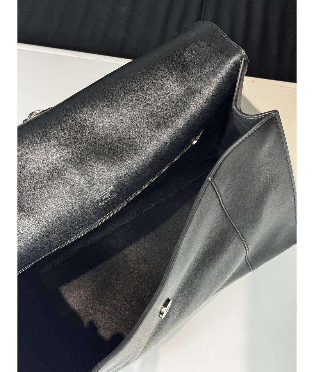 BALENCIAGA Черная кожаная сумка с короткими ручками, фото 4