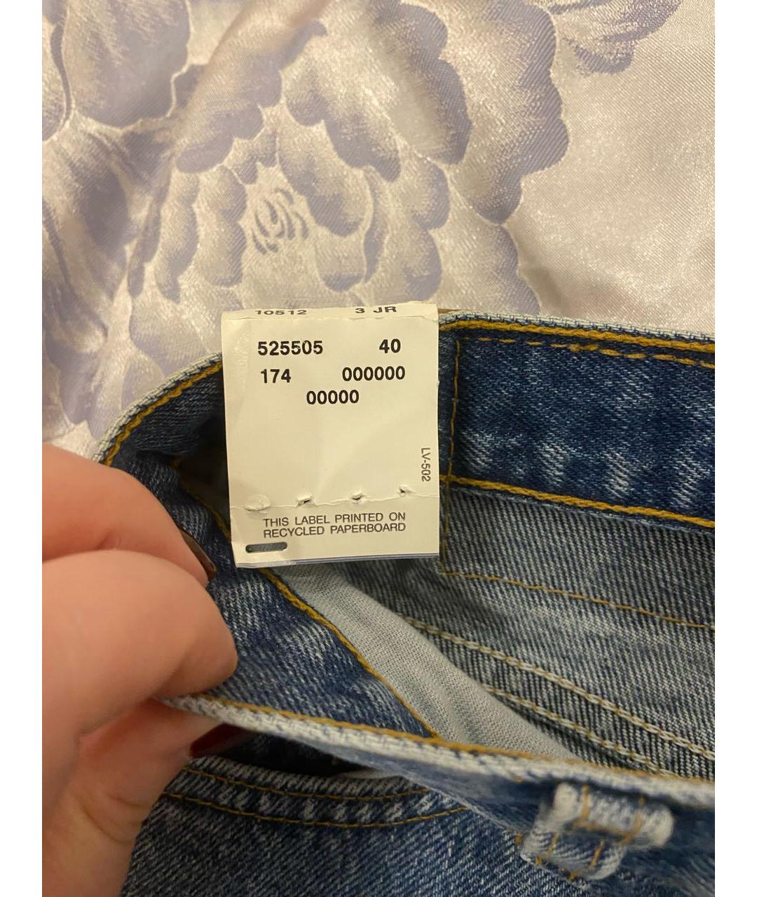 LEVI'S Голубые прямые джинсы, фото 4