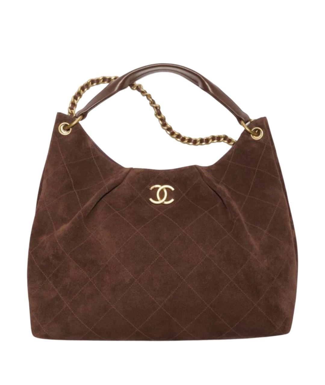 CHANEL Коричневая замшевая сумка через плечо, фото 1