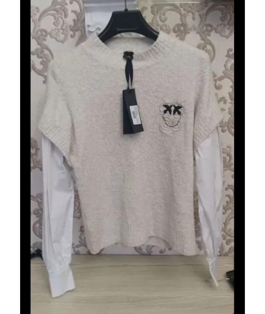 PINKO Серый хлопковый джемпер / свитер, фото 5