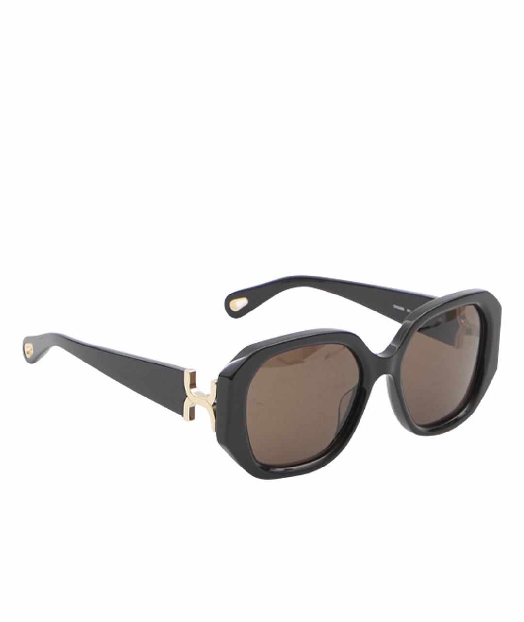 CHLOE Черные пластиковые солнцезащитные очки, фото 1