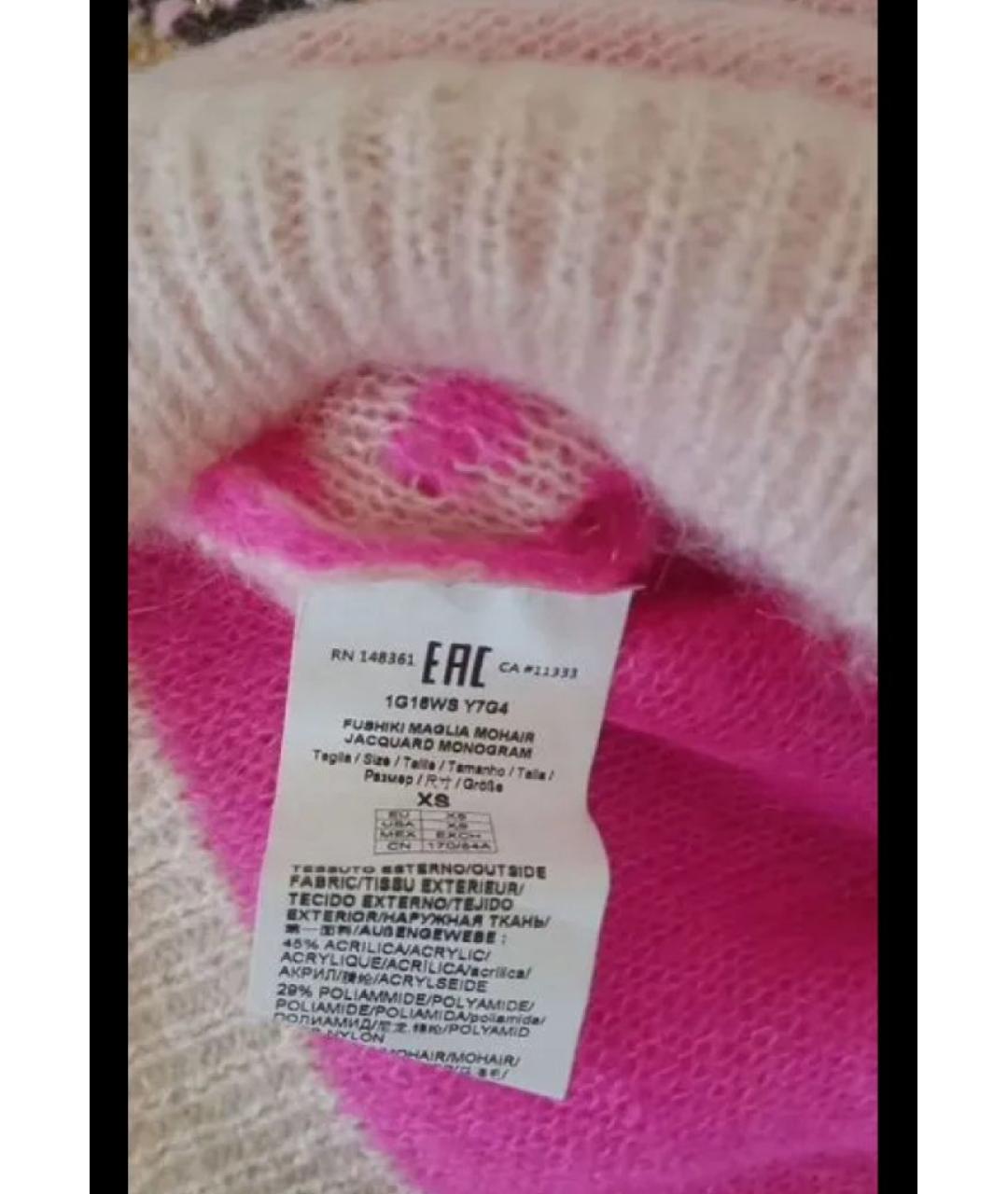 PINKO Розовый шерстяной джемпер / свитер, фото 3