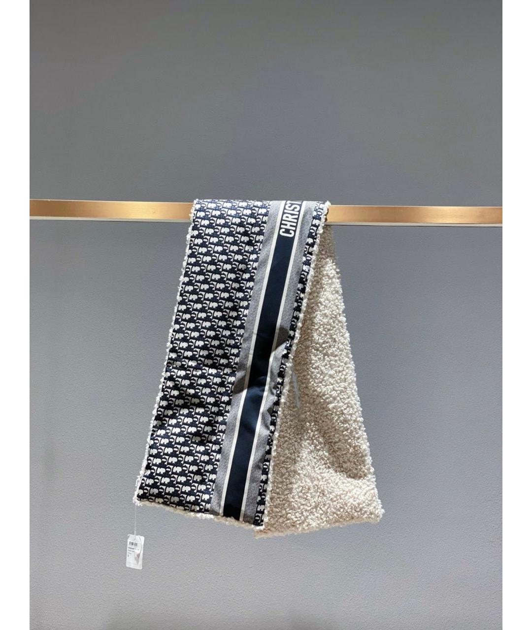 CHRISTIAN DIOR Синий шарф, фото 6