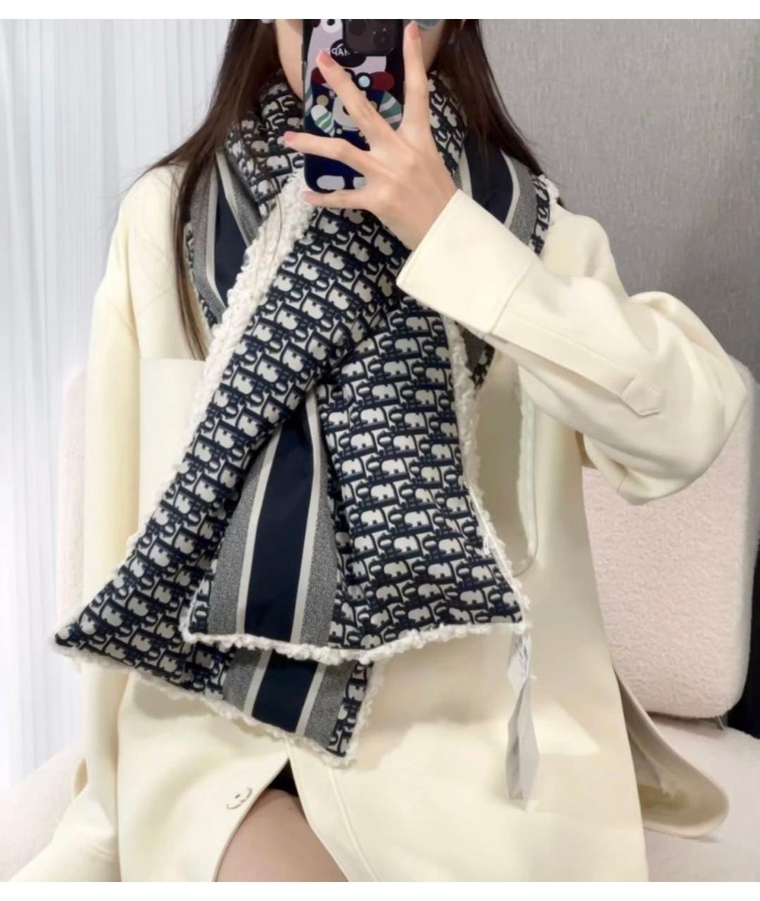 CHRISTIAN DIOR Синий шарф, фото 7