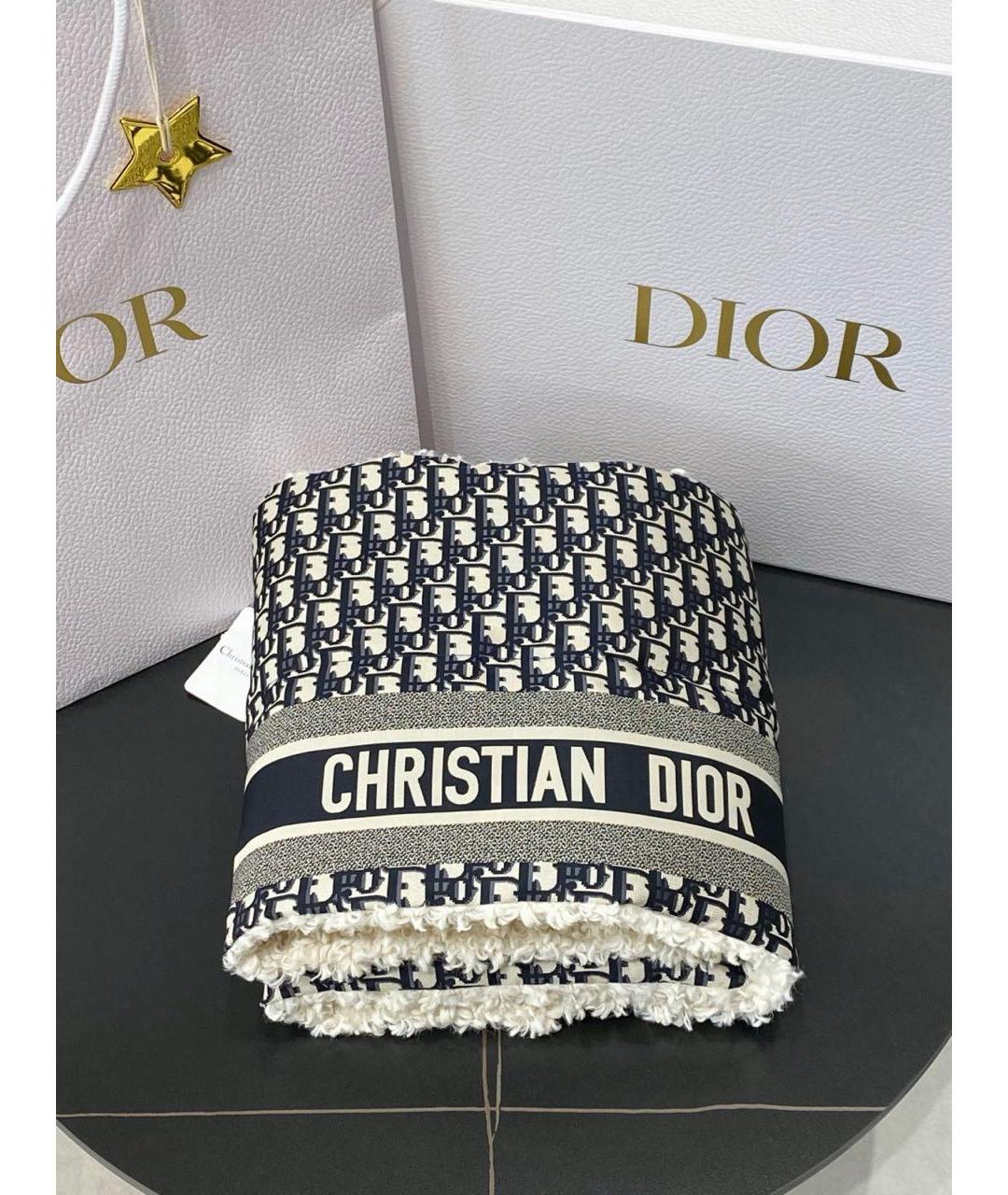 CHRISTIAN DIOR Синий шарф, фото 2