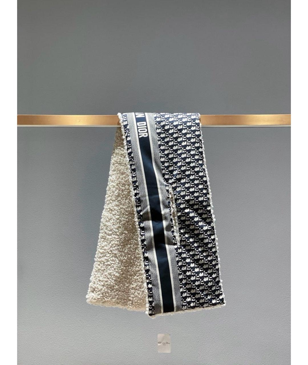 CHRISTIAN DIOR Синий шарф, фото 5