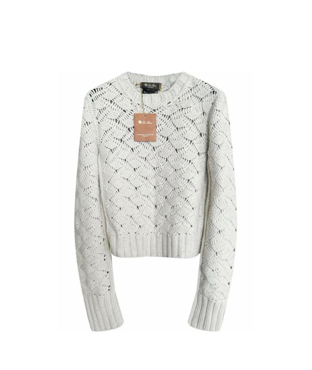 LORO PIANA Серый кашемировый джемпер / свитер, фото 6