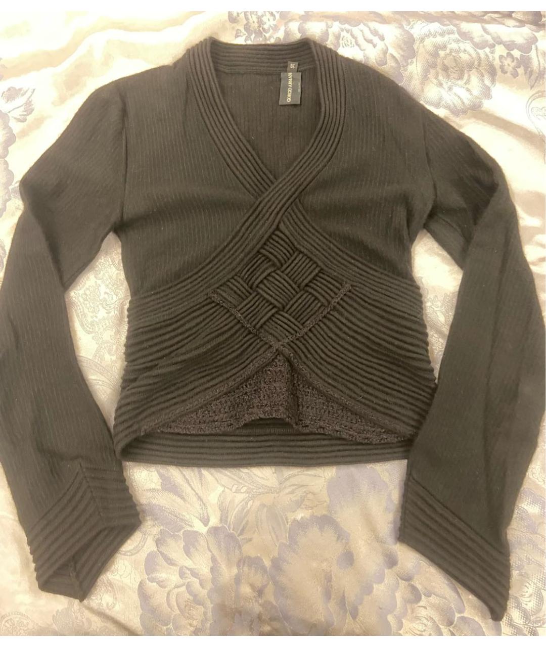 GIORGIO ARMANI Черный кашемировый джемпер / свитер, фото 8