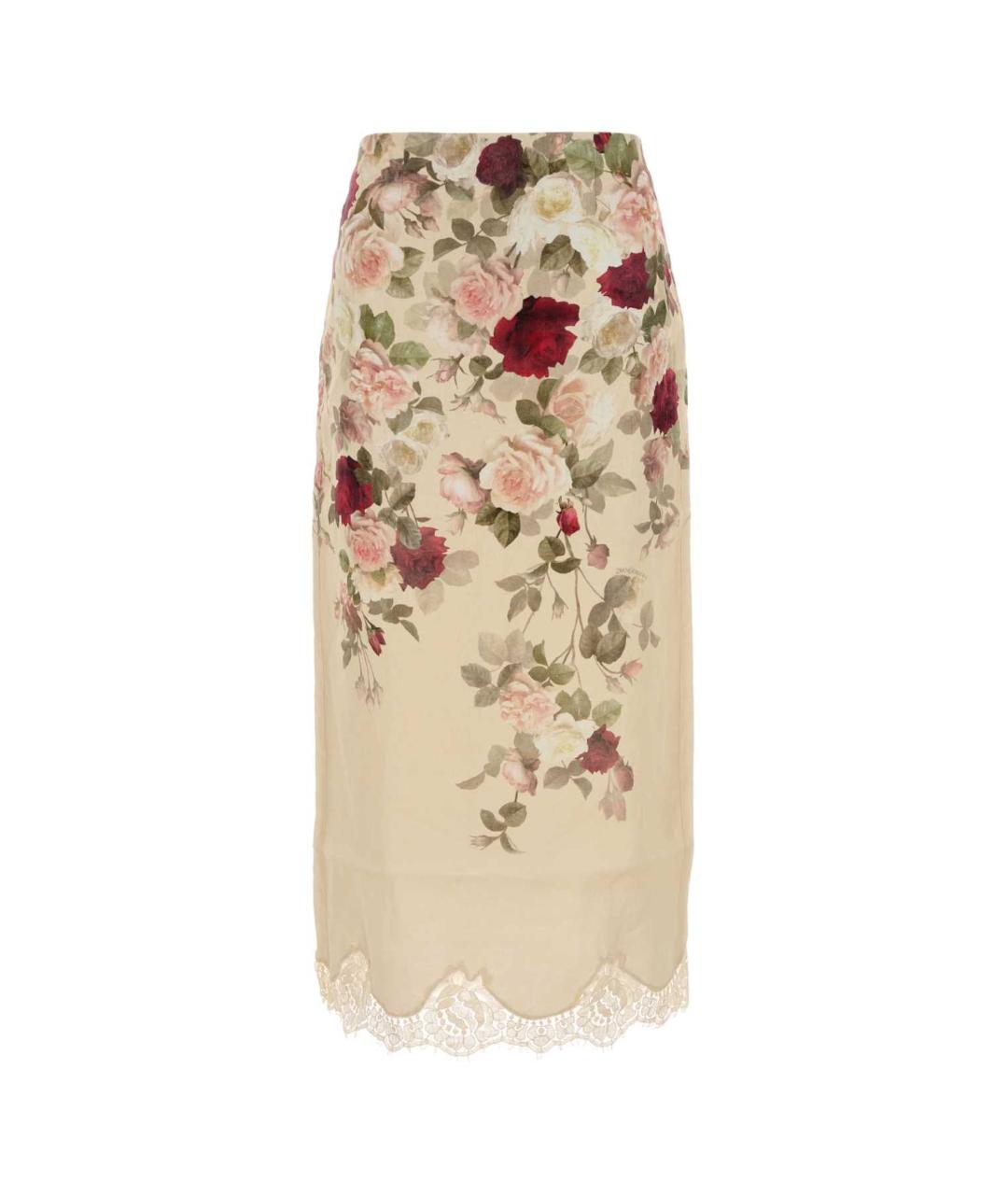 ZIMMERMANN Бежевая льняная юбка миди, фото 1