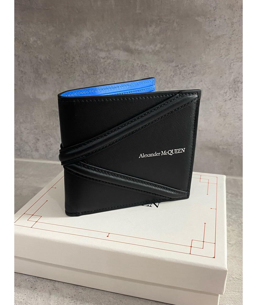 ALEXANDER MCQUEEN Черный кожаный кошелек, фото 5