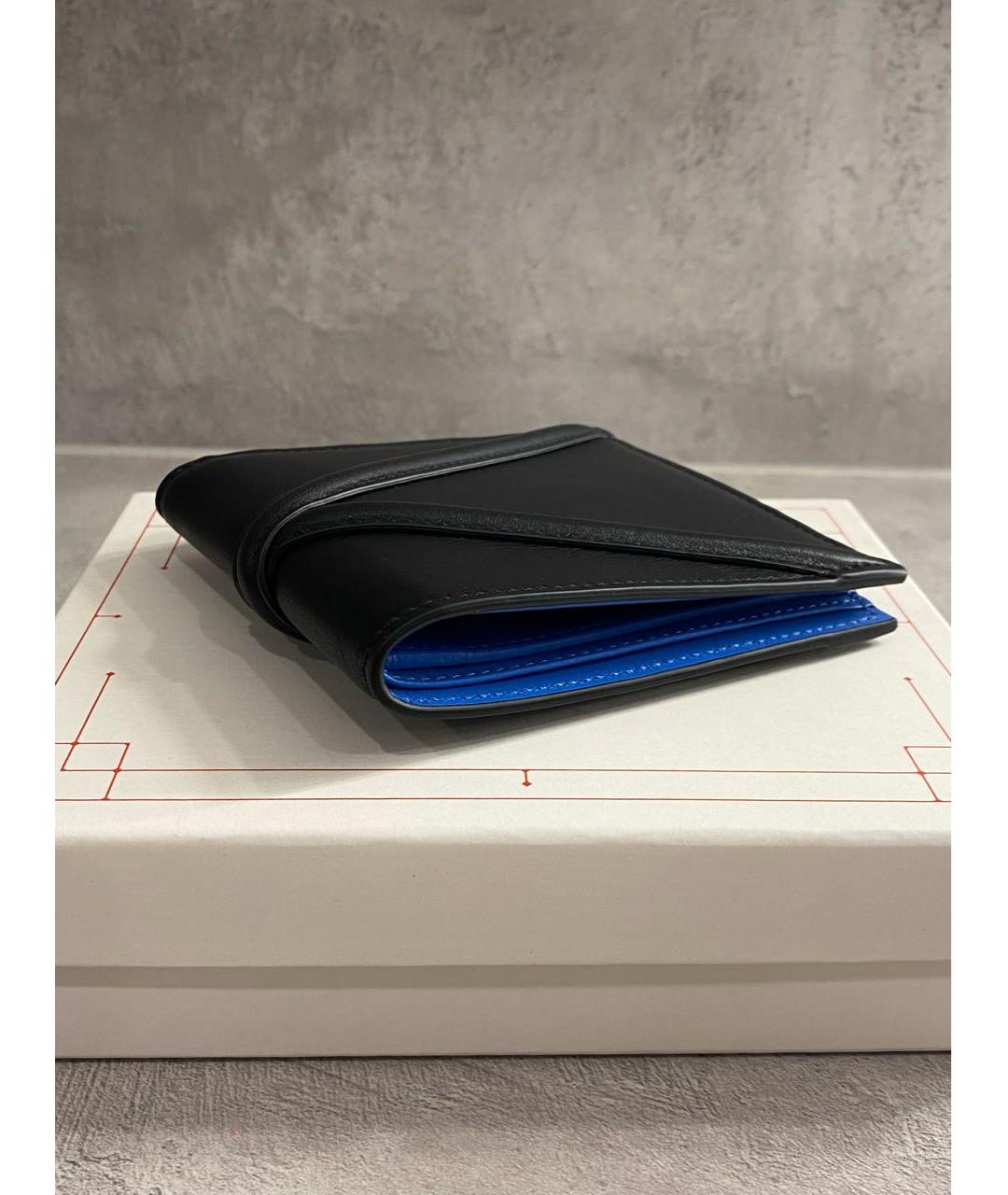 ALEXANDER MCQUEEN Черный кожаный кошелек, фото 4