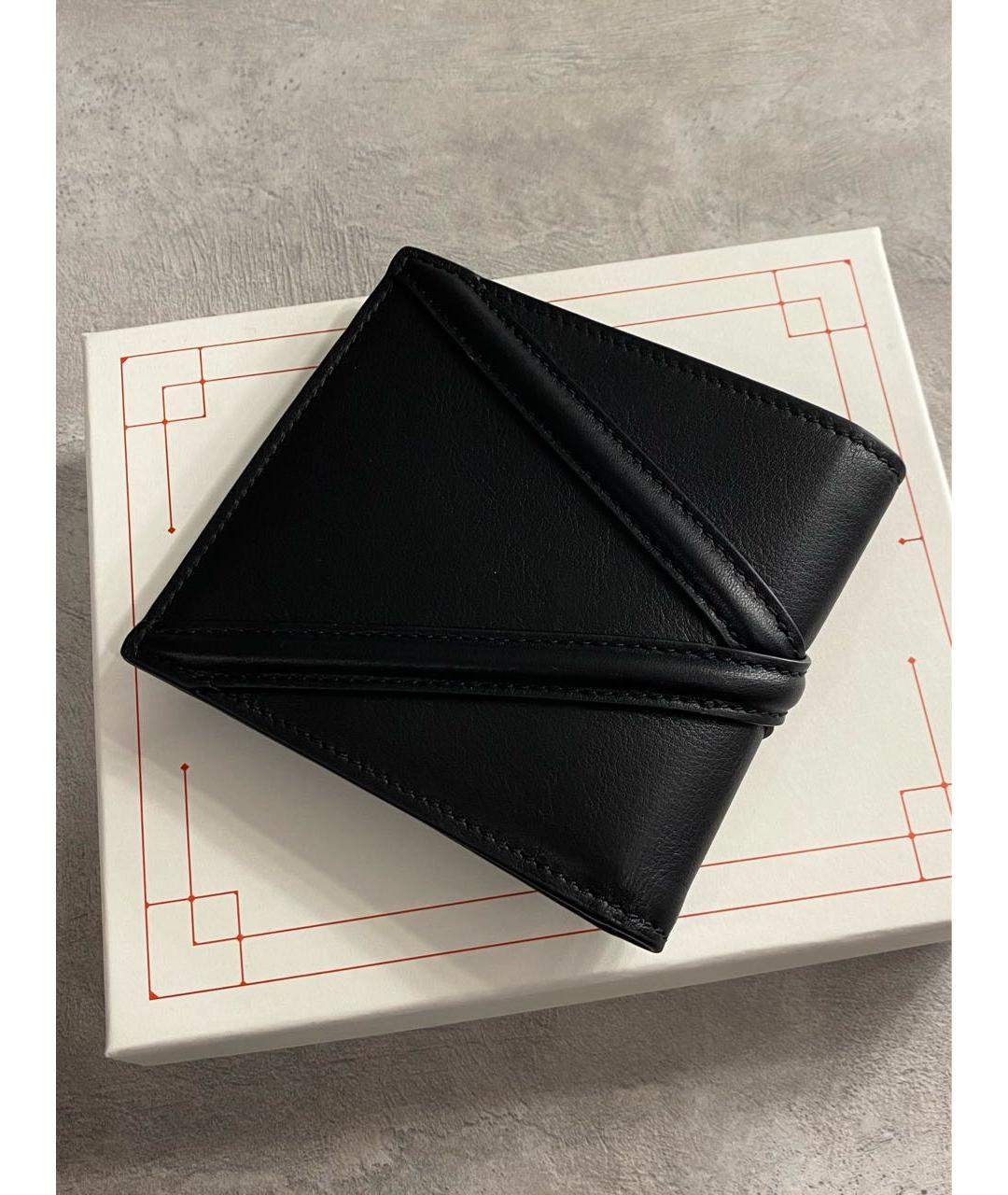 ALEXANDER MCQUEEN Черный кожаный кошелек, фото 3