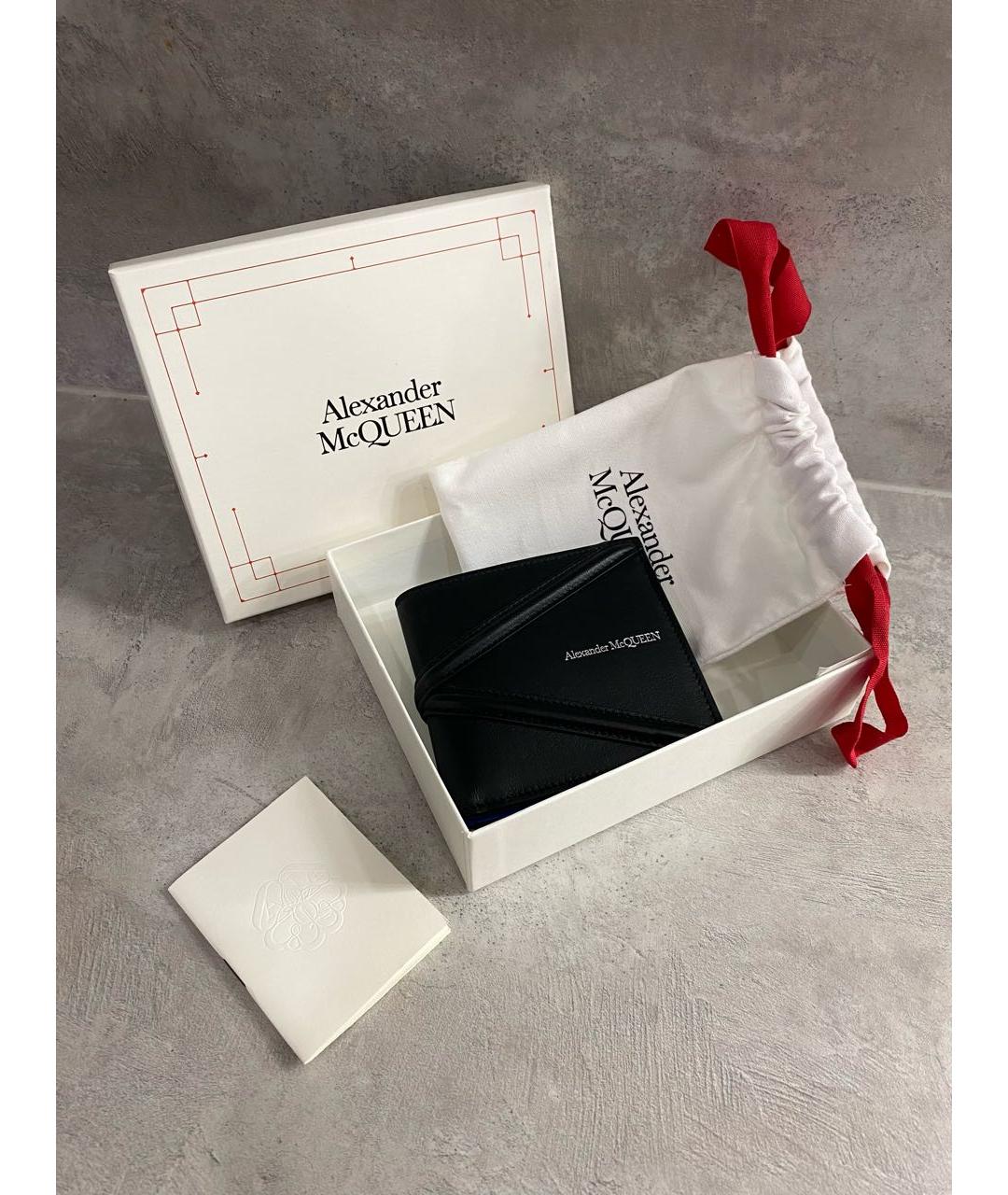 ALEXANDER MCQUEEN Черный кожаный кошелек, фото 7